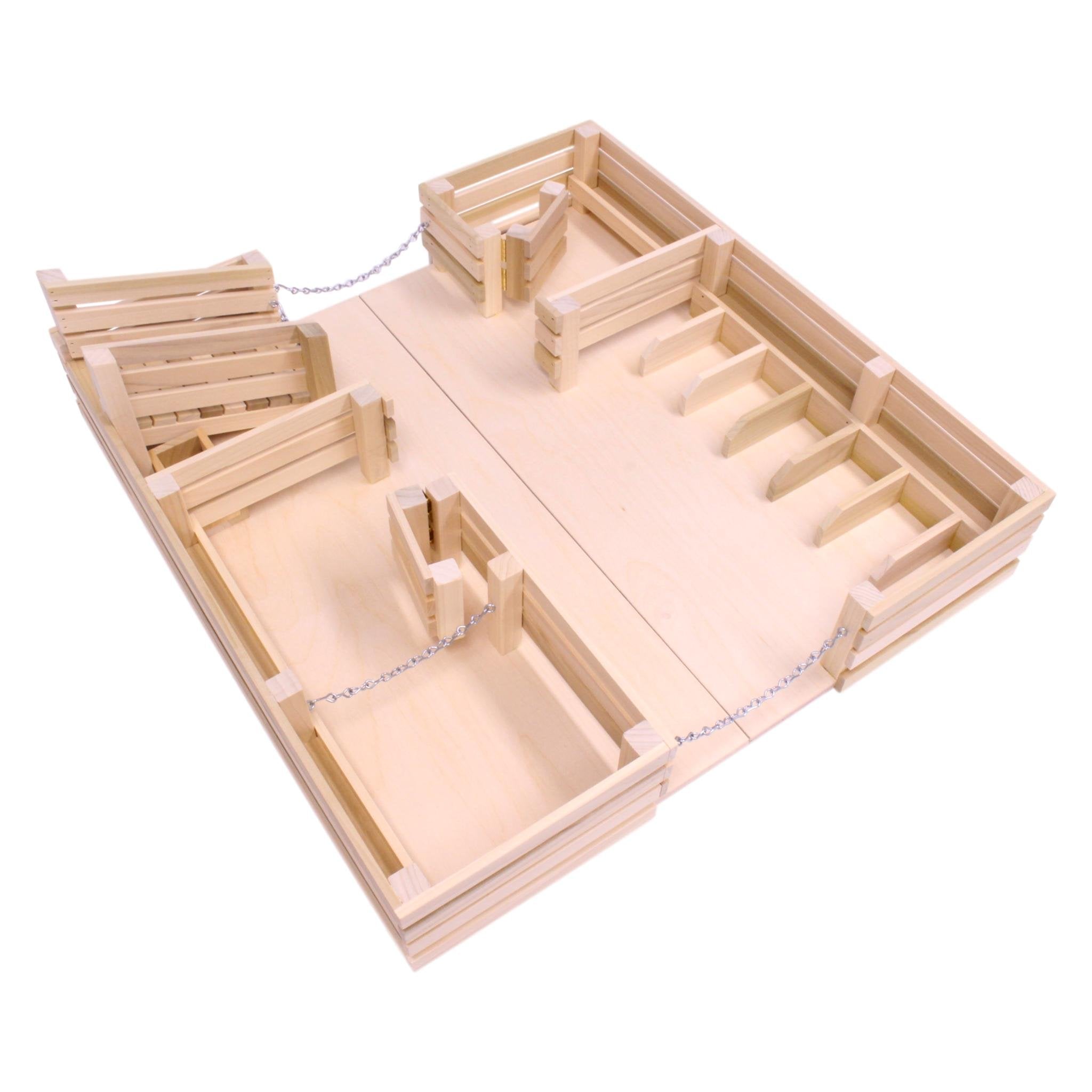 Amish Wooden Folding Stock Yard Farm Toy – Unfinished-zoom-5