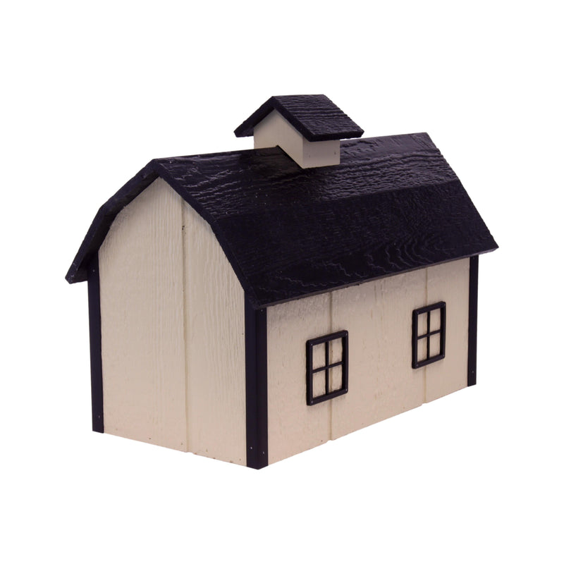 Amish-Made Wooden Mailbox | Dutch Barn Style Post-Mount-zoom-