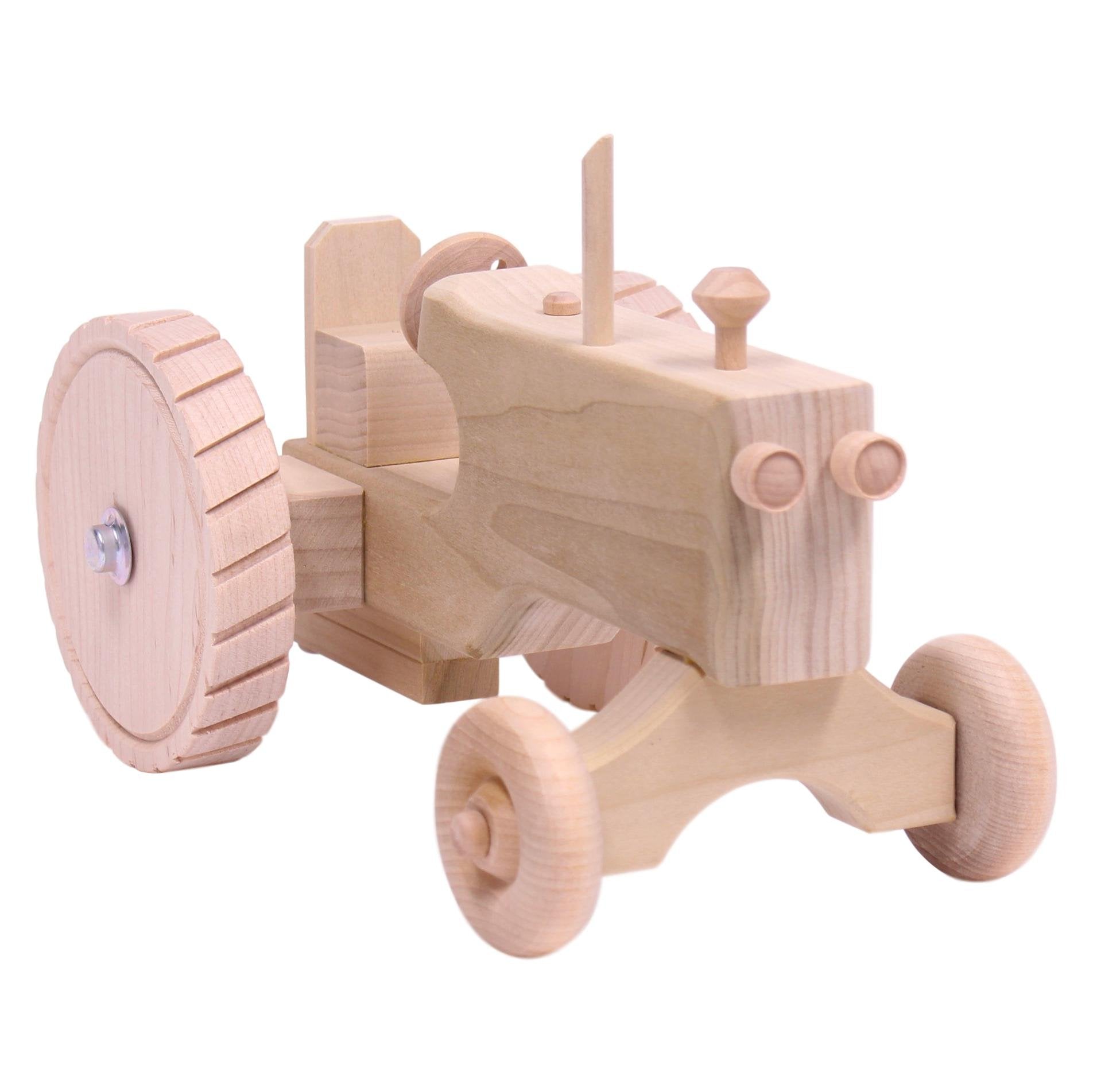 Amish-Made Wooden Toy Tractor-4
