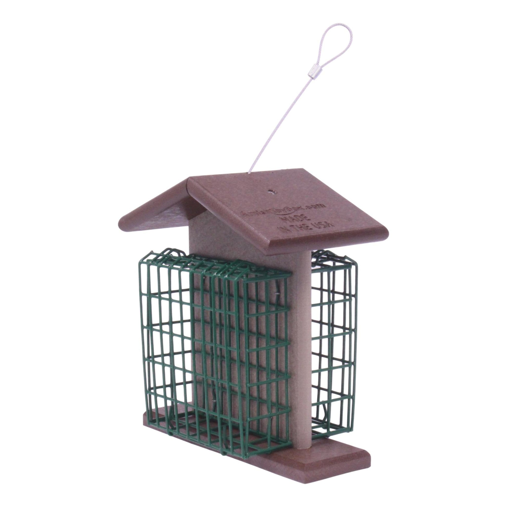 Double Suet-Cake Bird Feeder | Amish-Made Poly Lumber Feeder-2