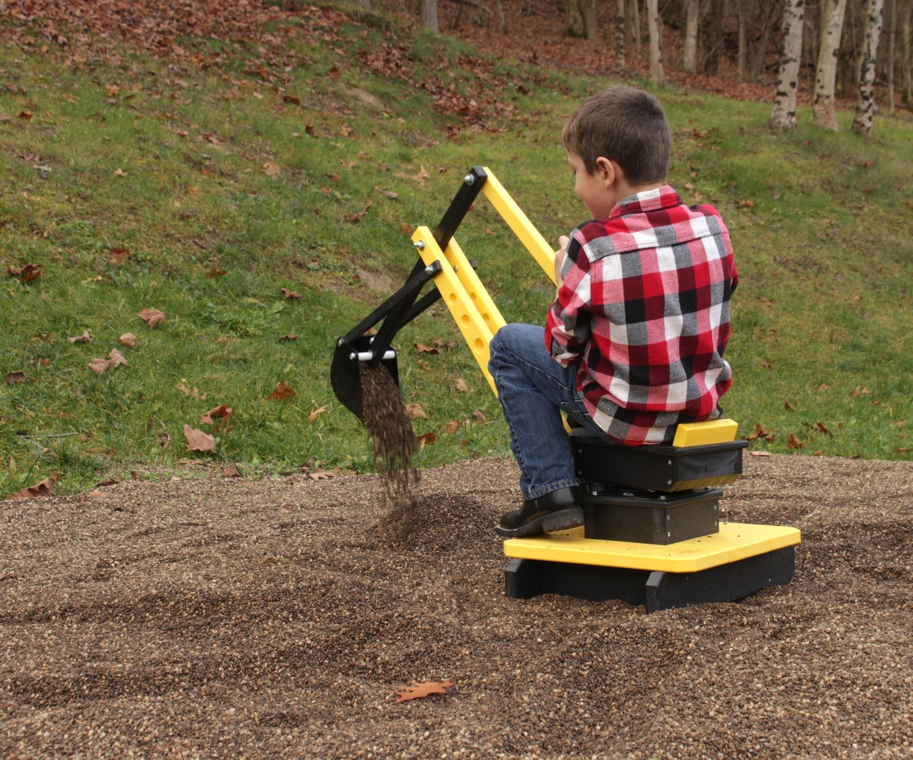 Sand Digger Excavator Toy | Ride - On Sandbox Digger with Movable Levers - Aware House - Amish Toy Box - 