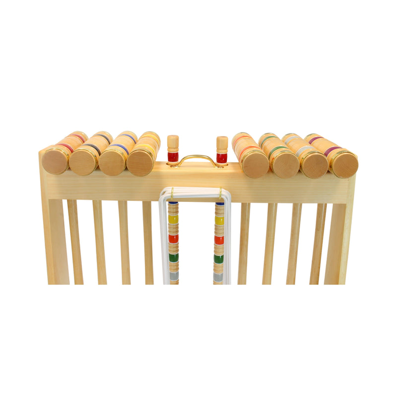 Deluxe 8-Player Croquet Game Set with Wooden Holder or Duffel Bag-zoom-