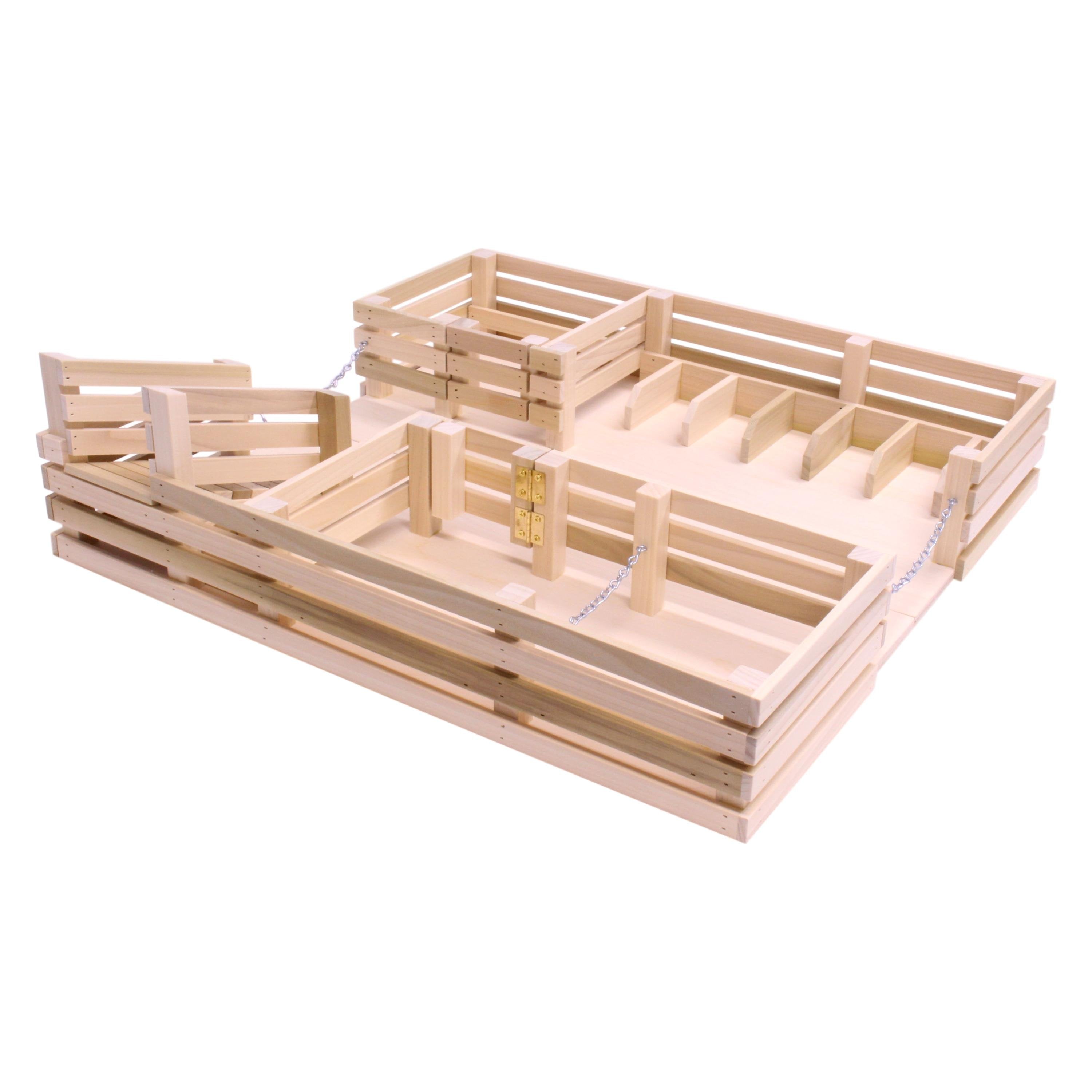 Amish Wooden Folding Stock Yard Farm Toy – Unfinished-zoom-3