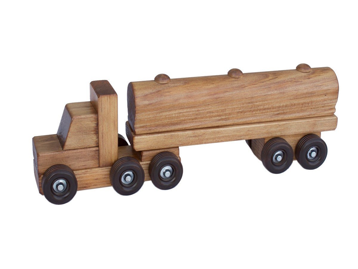 Amish-Made Wooden Tanker Truck Toy