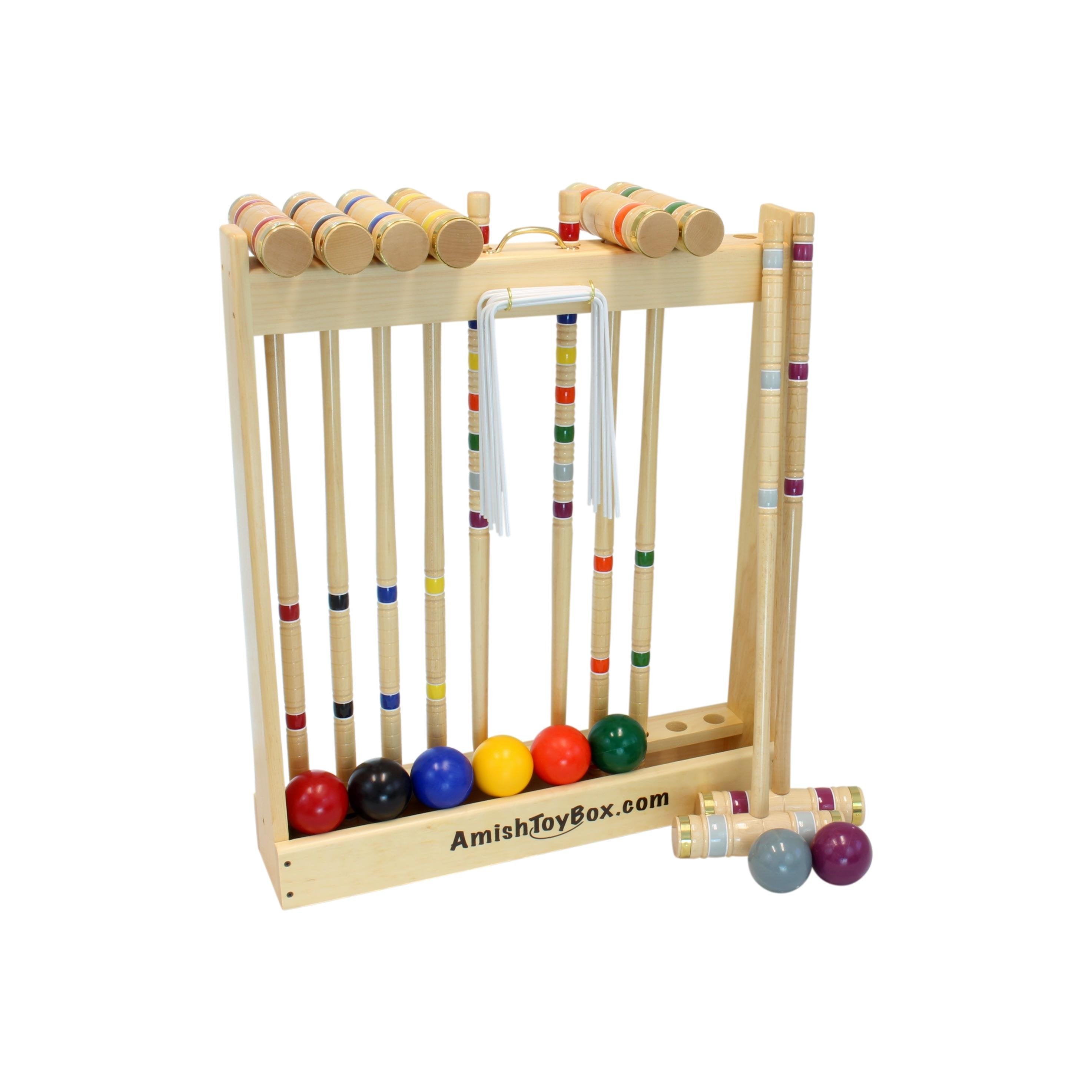 Deluxe 8-Player Croquet Game Set with Wooden Holder or Duffel Bag-zoom-9