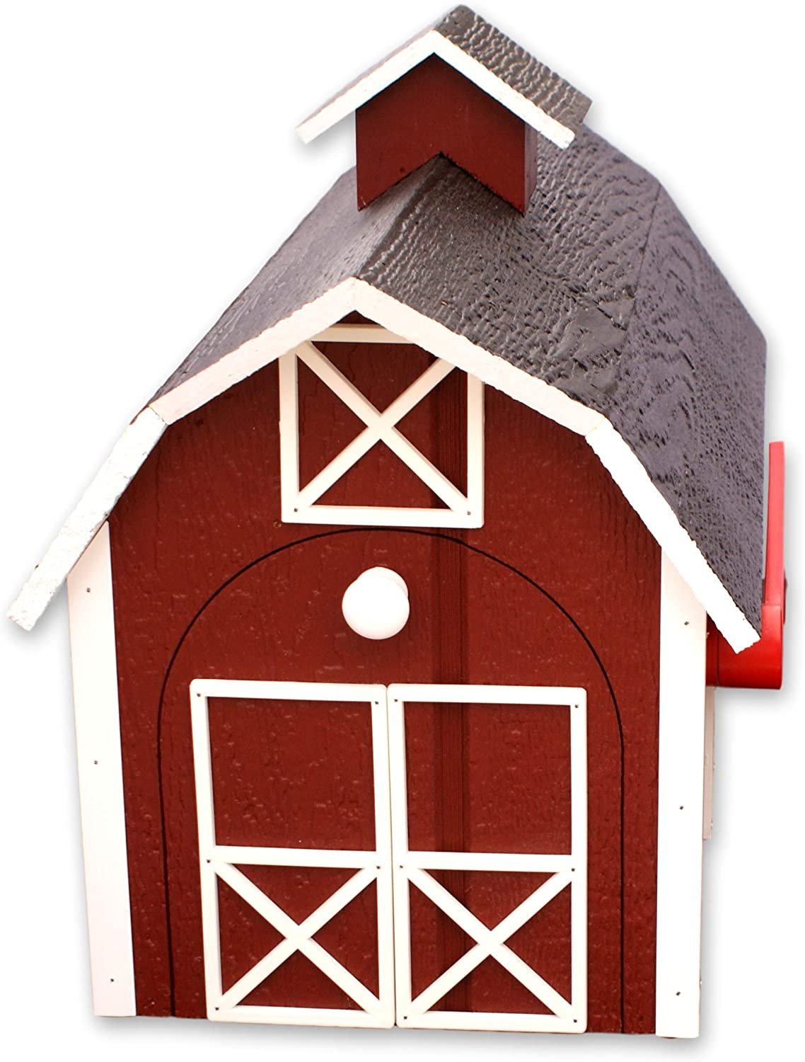 Amish-Made Wooden Mailbox | Dutch Barn Style Post-Mount-zoom-19