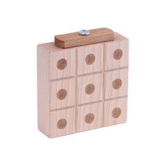 Wooden Marble Tic Tac Toe Game with Built-In Marble Storage - Aware House - Amish Toy Box -