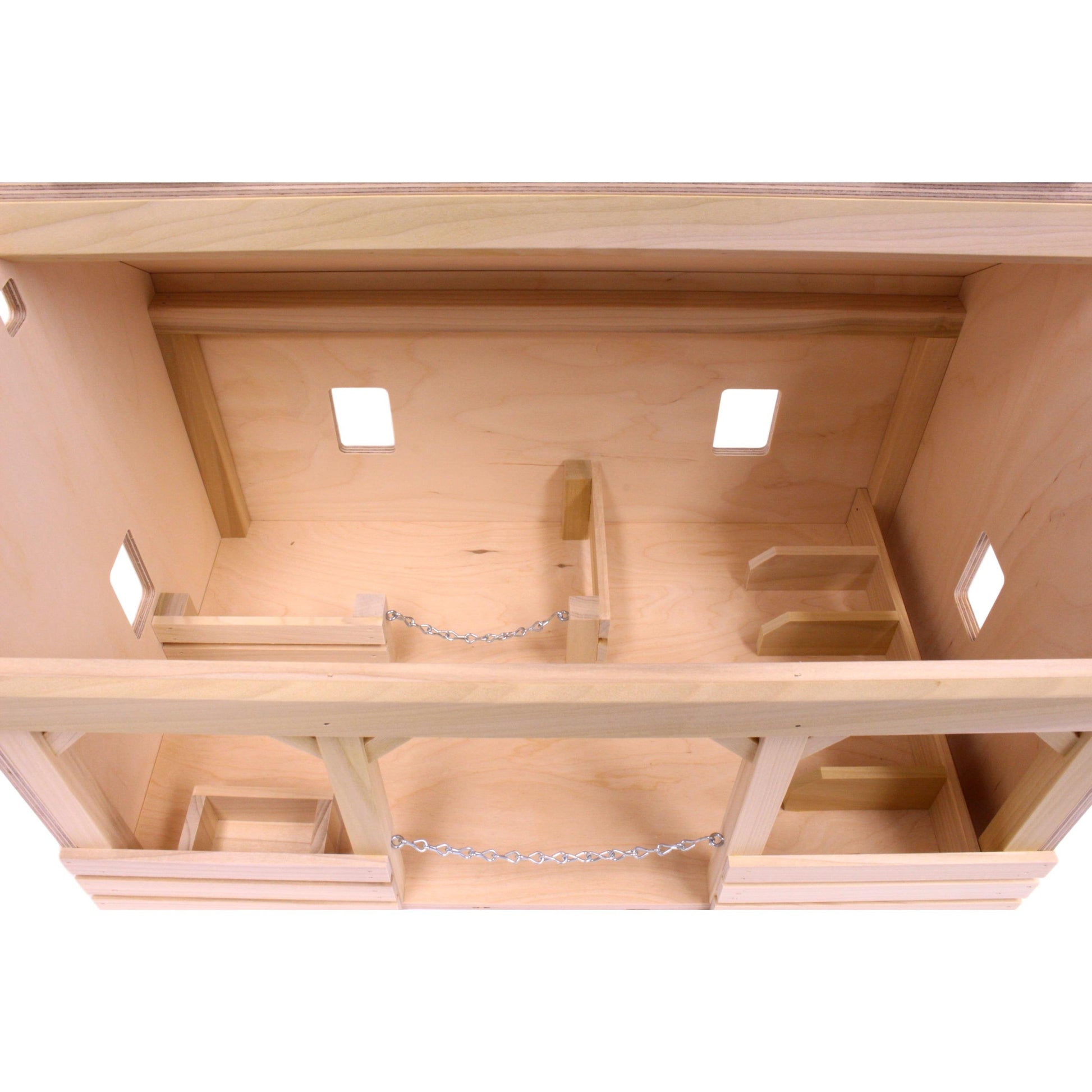 Large Wooden A-Frame Barn Toy with Hay Loft-6