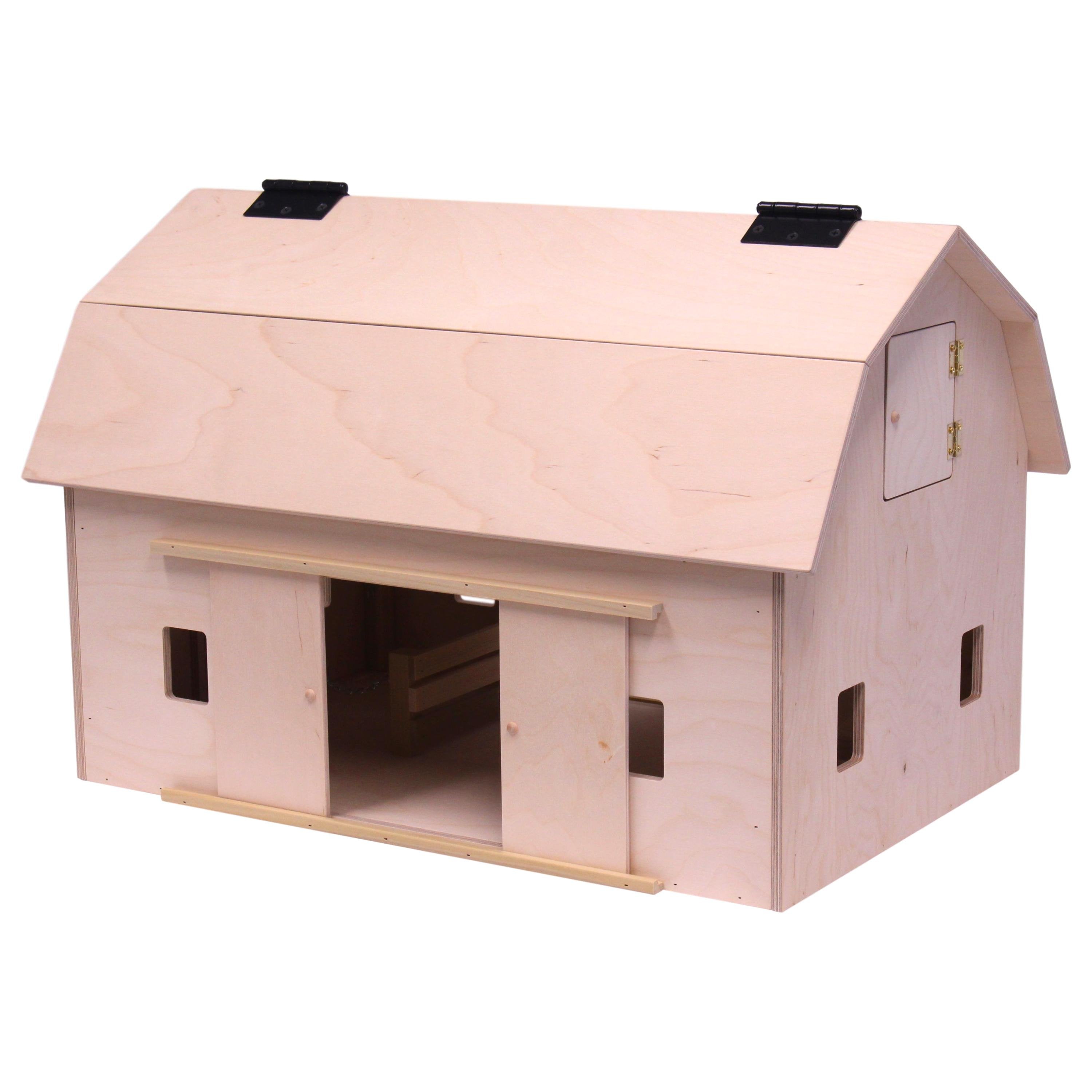 Amish-Made Large Hip-Roof Barn Toy