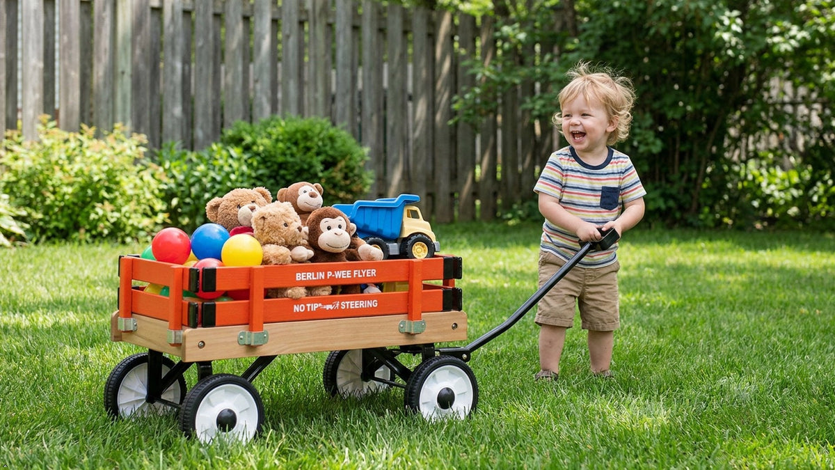 Berlin P-Wee Wagon | Amish-Made Wooden Kids Wagon-7