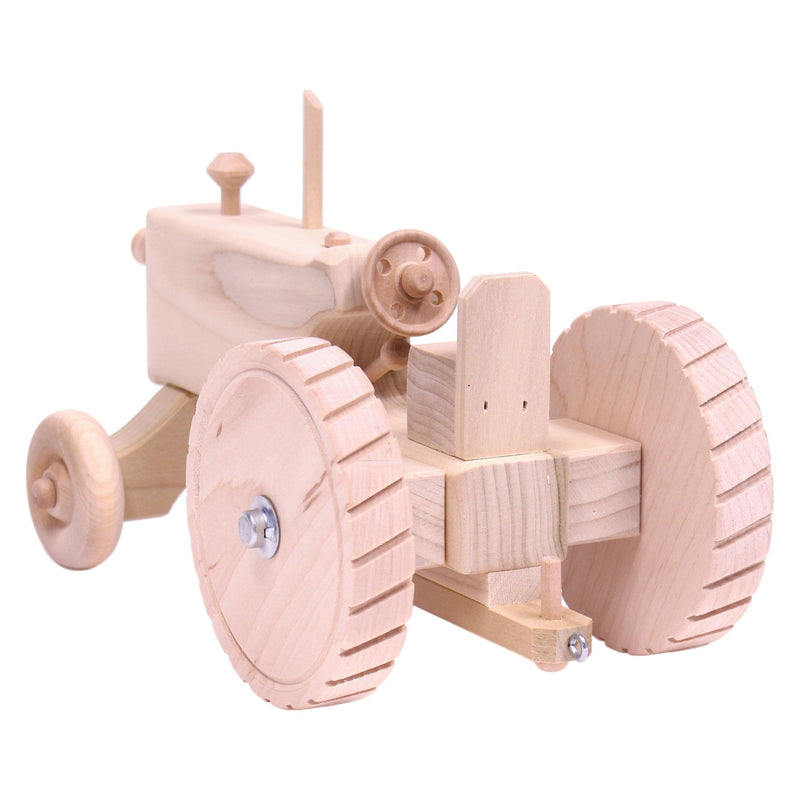 Amish-Made Wooden Toy Tractor-zoom-