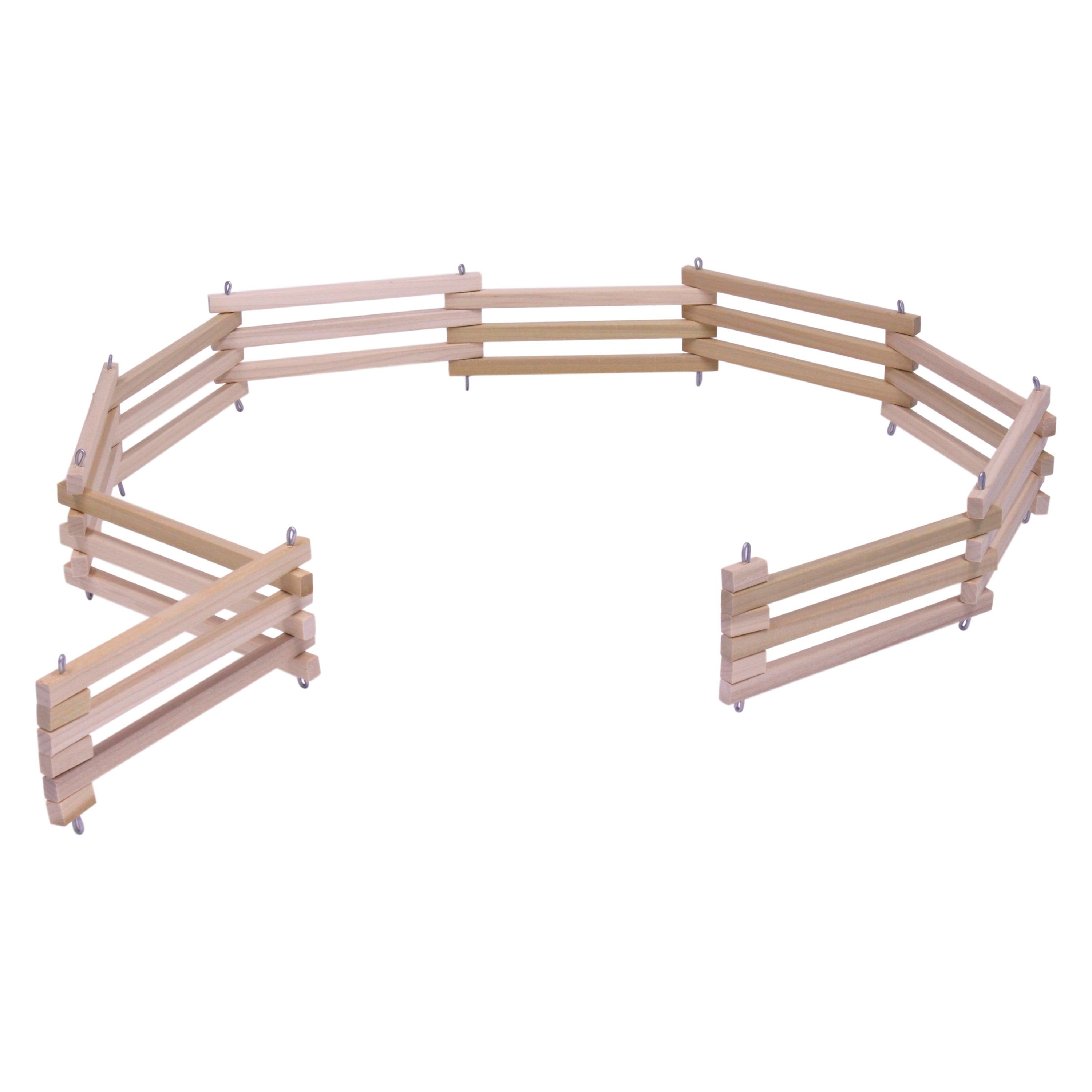 Amish Wooden Folding Corral Fence Toy – Unfinished