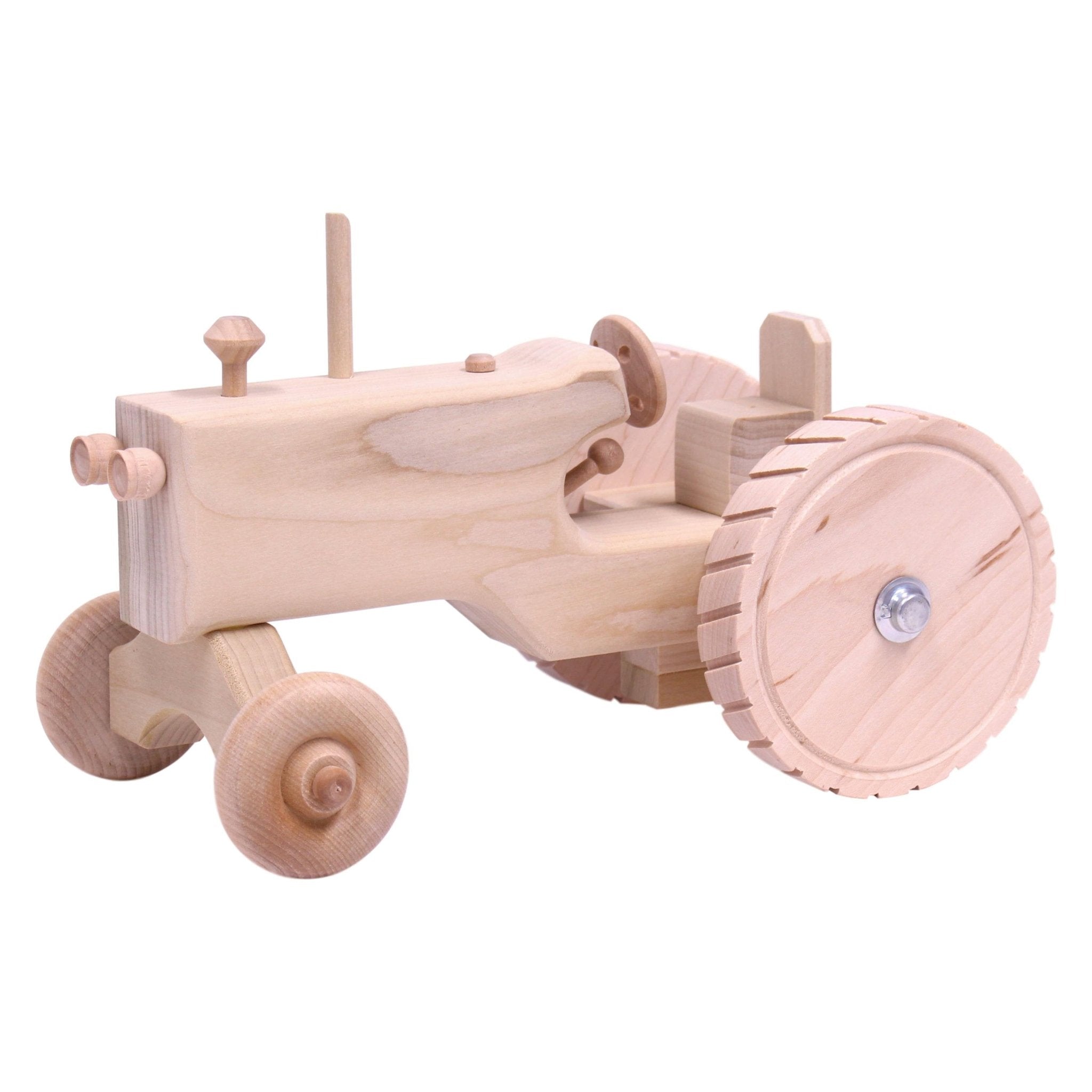 Amish-Made Wooden Toy Tractor - Aware House - Amish Toy Box -