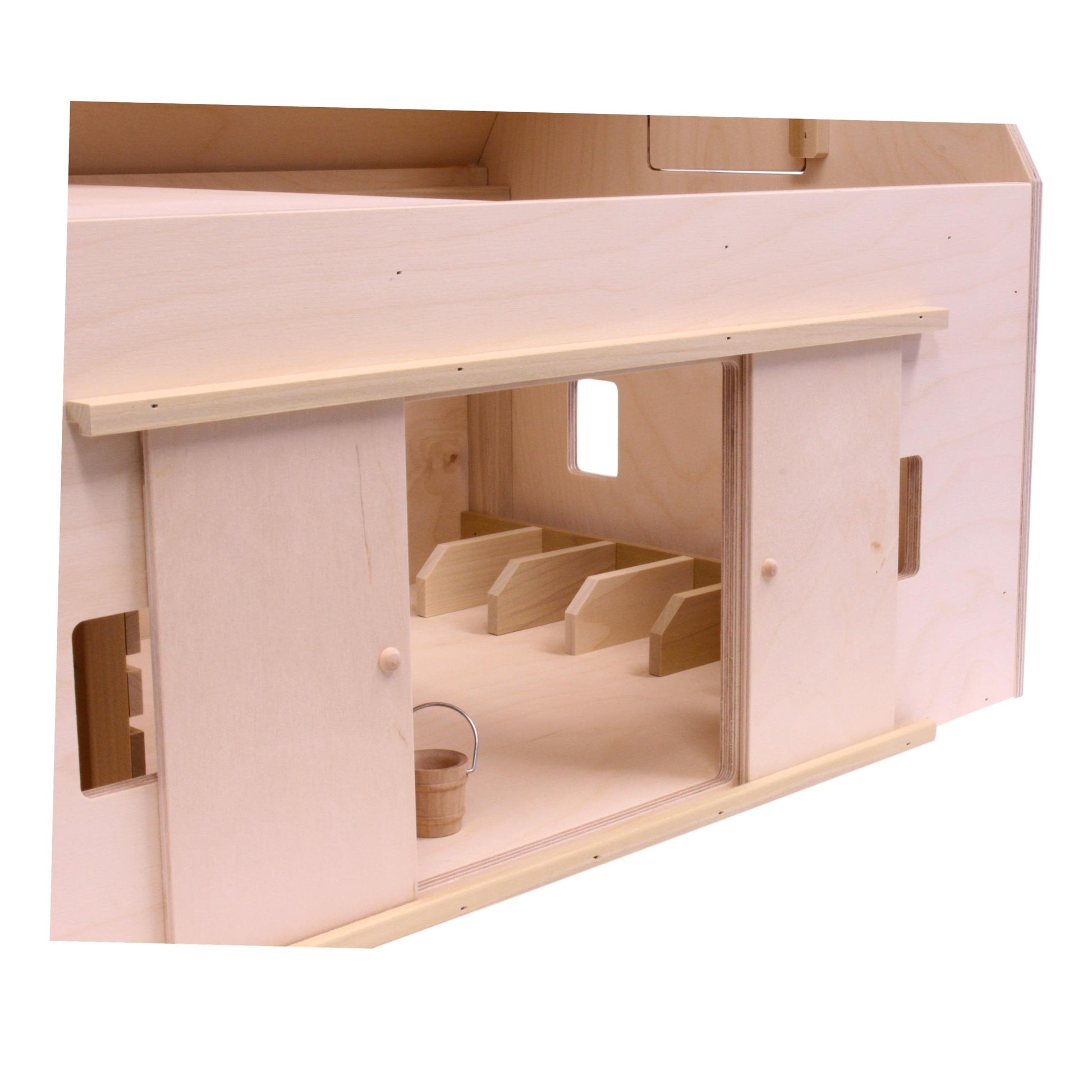 Amish-Made Large Hip-Roof Barn Toy-11