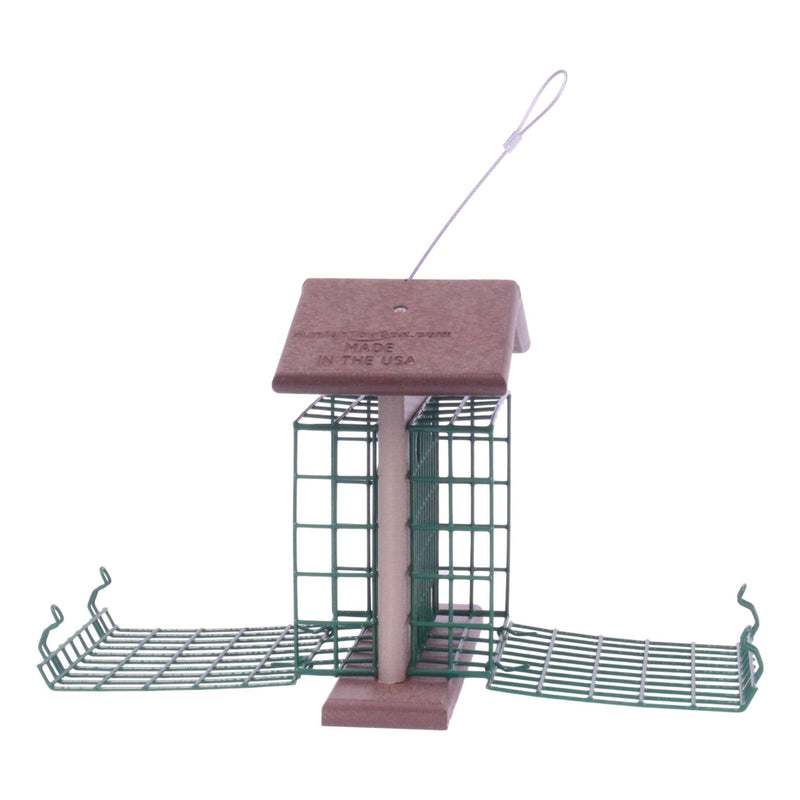 Double Suet-Cake Bird Feeder | Amish-Made Poly Lumber Feeder-zoom-
