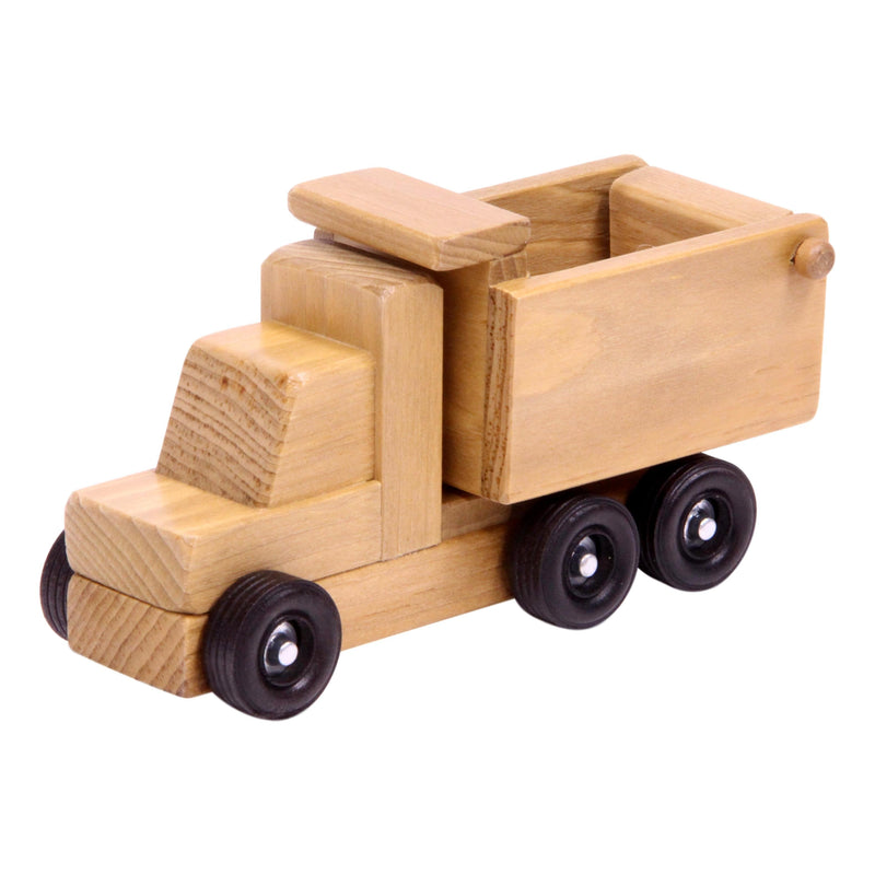 Amish-Made Wooden Dump Truck Toy-zoom-