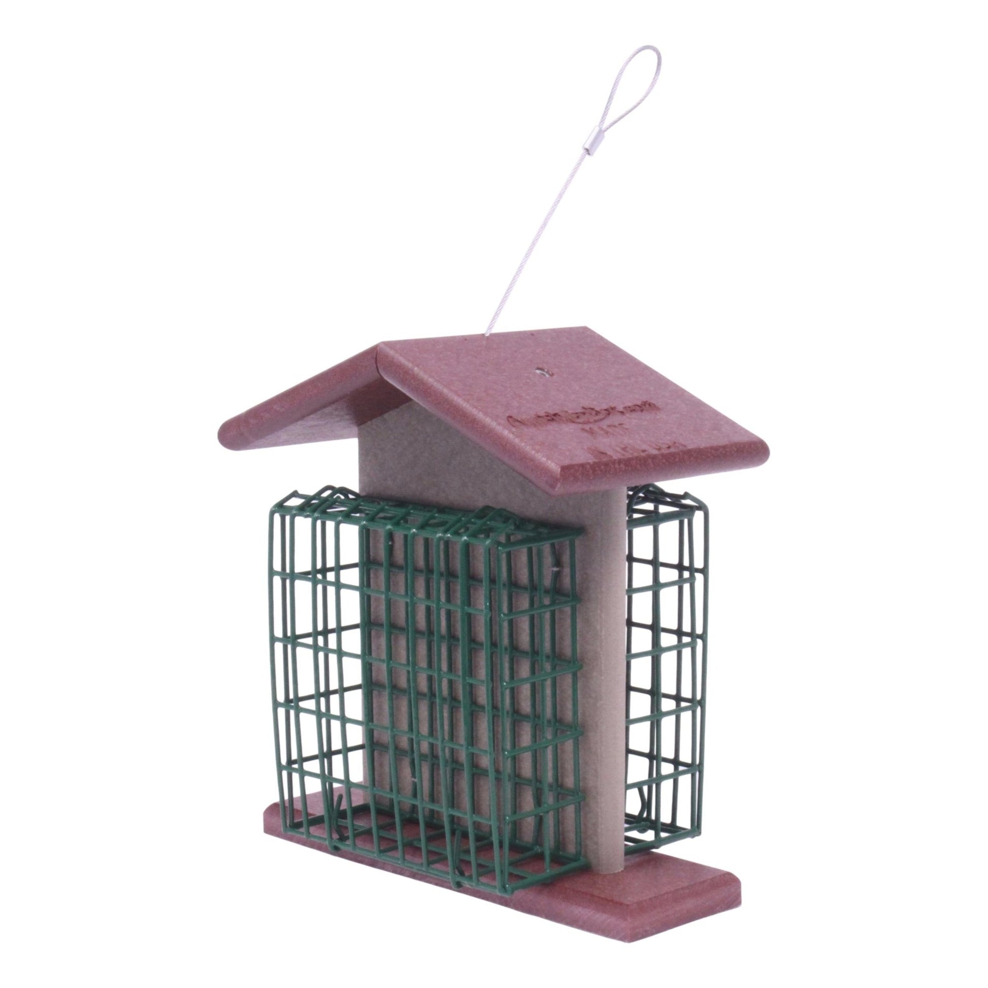 Double Suet - Cake Bird Feeder | Amish - Made Poly Lumber Feeder - Aware House - Amish Toy Box - 