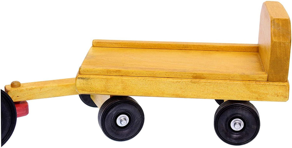 Amish Wooden Tractor and Wagon Set with Hay Bales-zoom-6