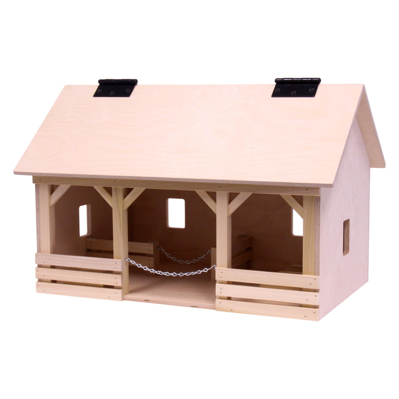 Large Wooden A-Frame Barn Toy with Hay Loft-zoom-