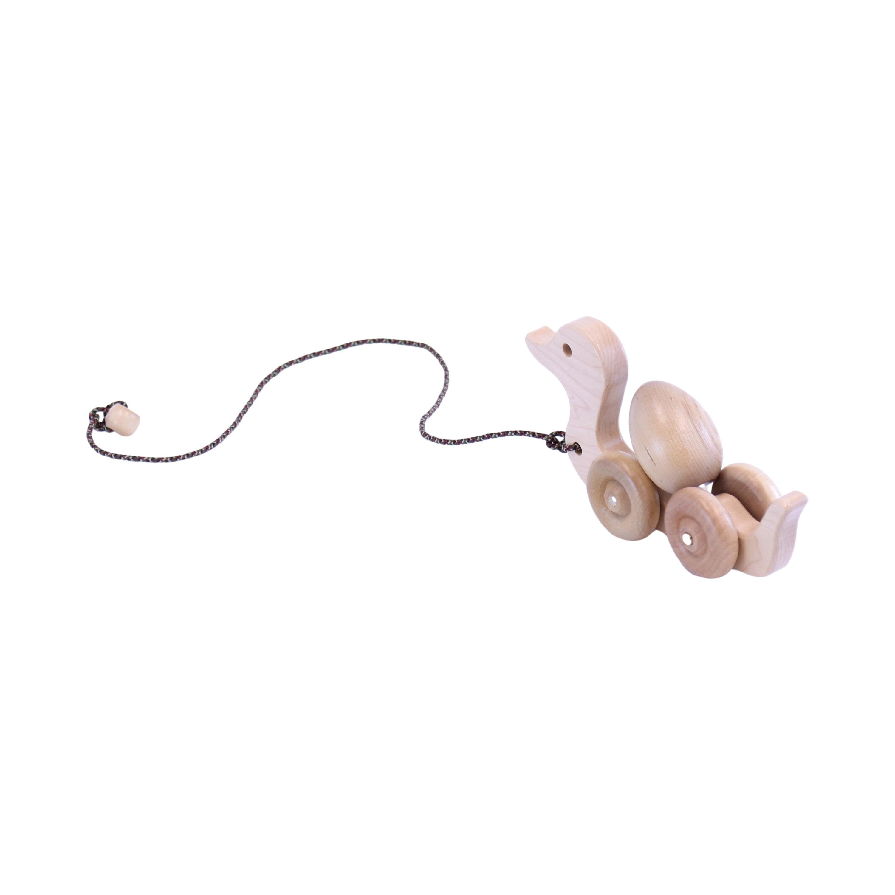 Wooden Duck Pull Toy with Spinning Egg-zoom-5