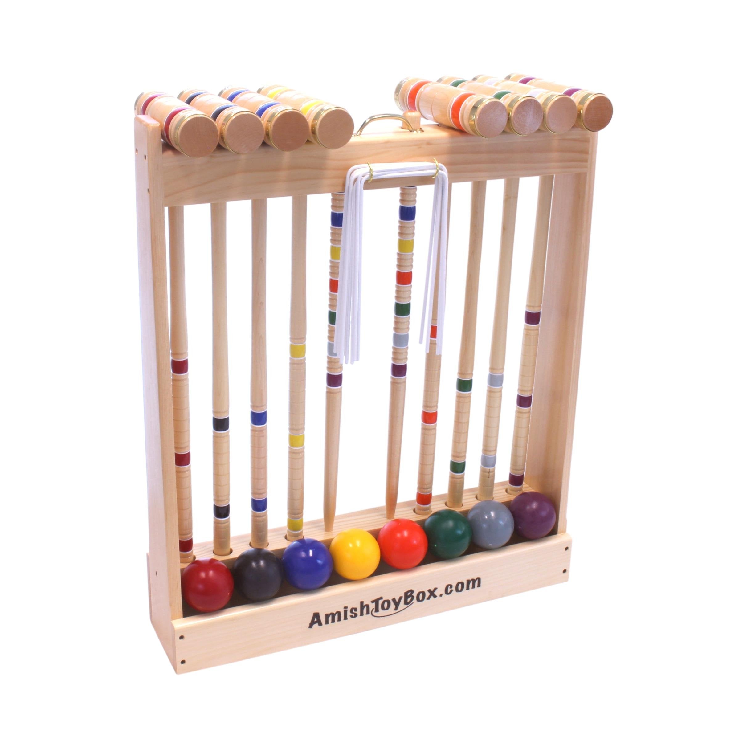 Deluxe 8-Player Croquet Game Set with Wooden Holder or Duffel Bag-zoom-8