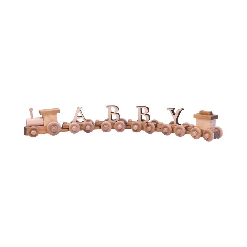 Amish-Made Wooden Name Train Toy-zoom-