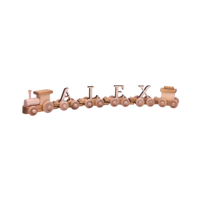 Amish-Made Wooden Name Train Toy-zoom-
