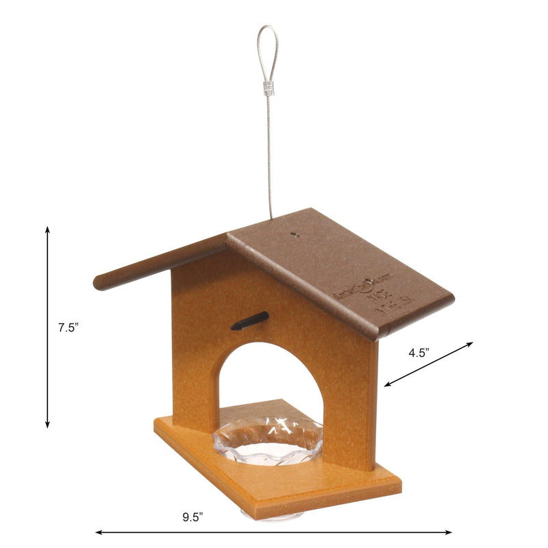 Hanging Oriole Jelly and Orange Bird Feeder | Eco-Friendly Poly Lumber-zoom-