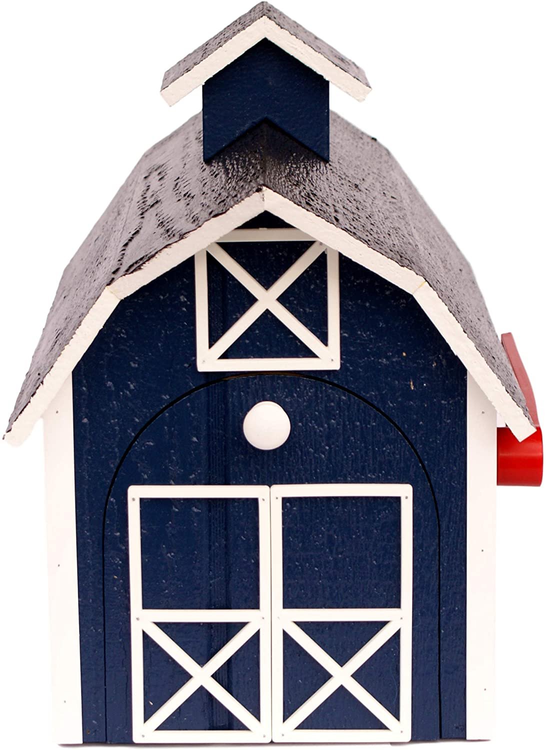 Amish-Made Wooden Mailbox | Dutch Barn Style Post-Mount-zoom-30