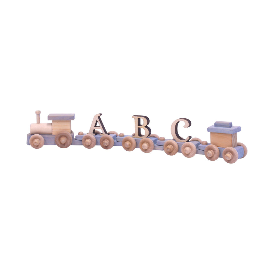 Amish-Made Wooden Name Train Toy