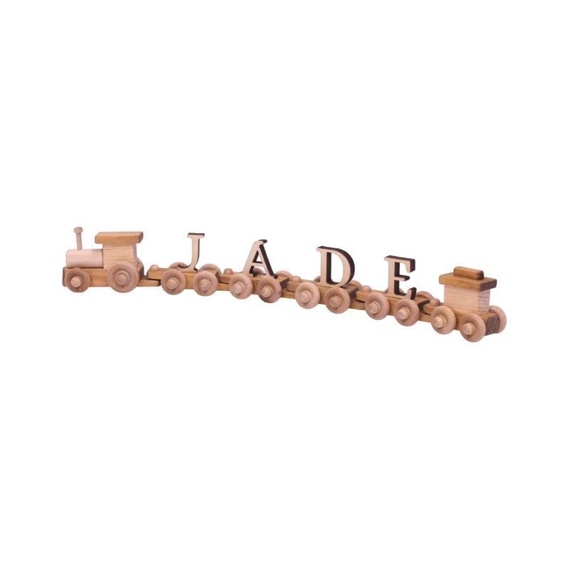Amish-Made Wooden Name Train Toy-zoom-