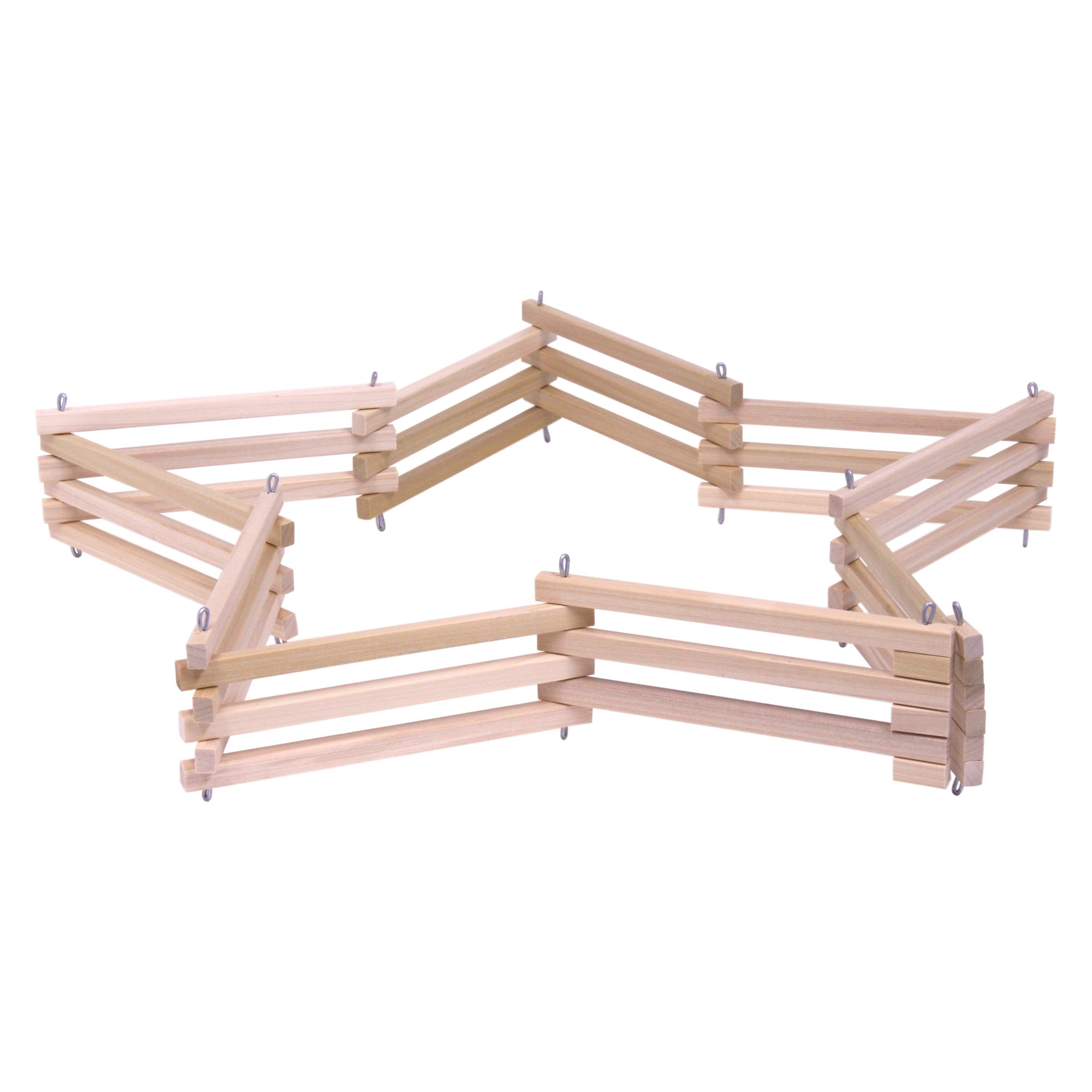 Amish Wooden Folding Corral Fence Toy – Unfinished-zoom-3