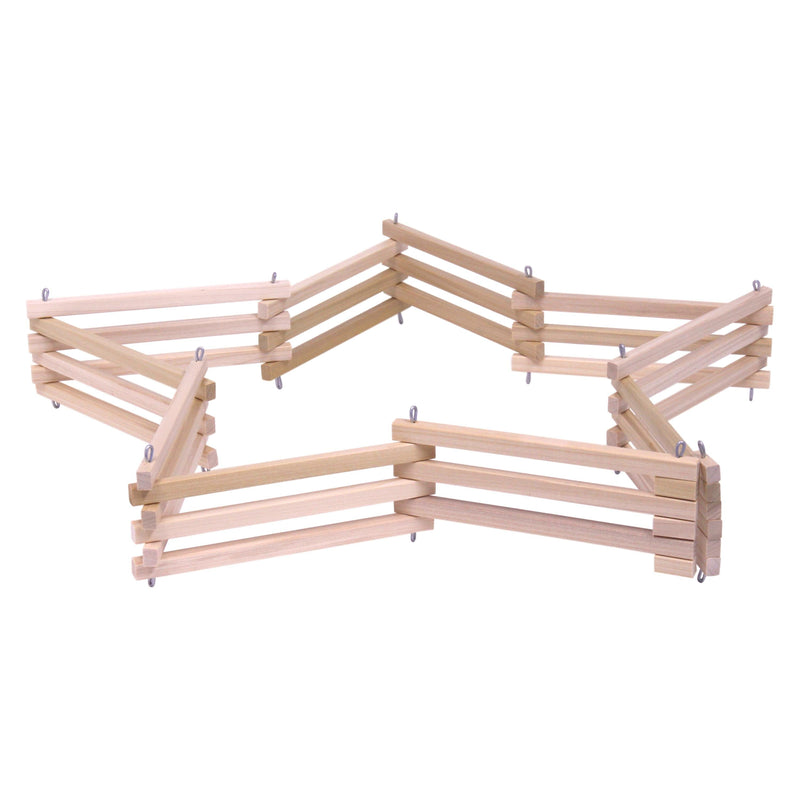 Amish Wooden Folding Corral Fence Toy – Unfinished-zoom-