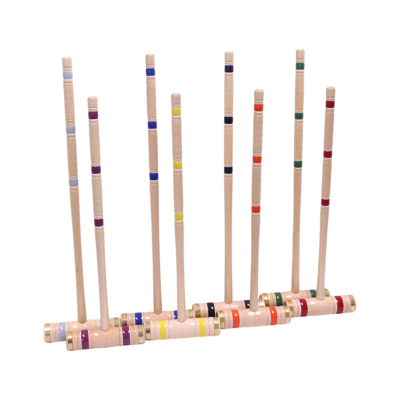 Deluxe 8-Player Croquet Game Set with Wooden Holder or Duffel Bag-zoom-
