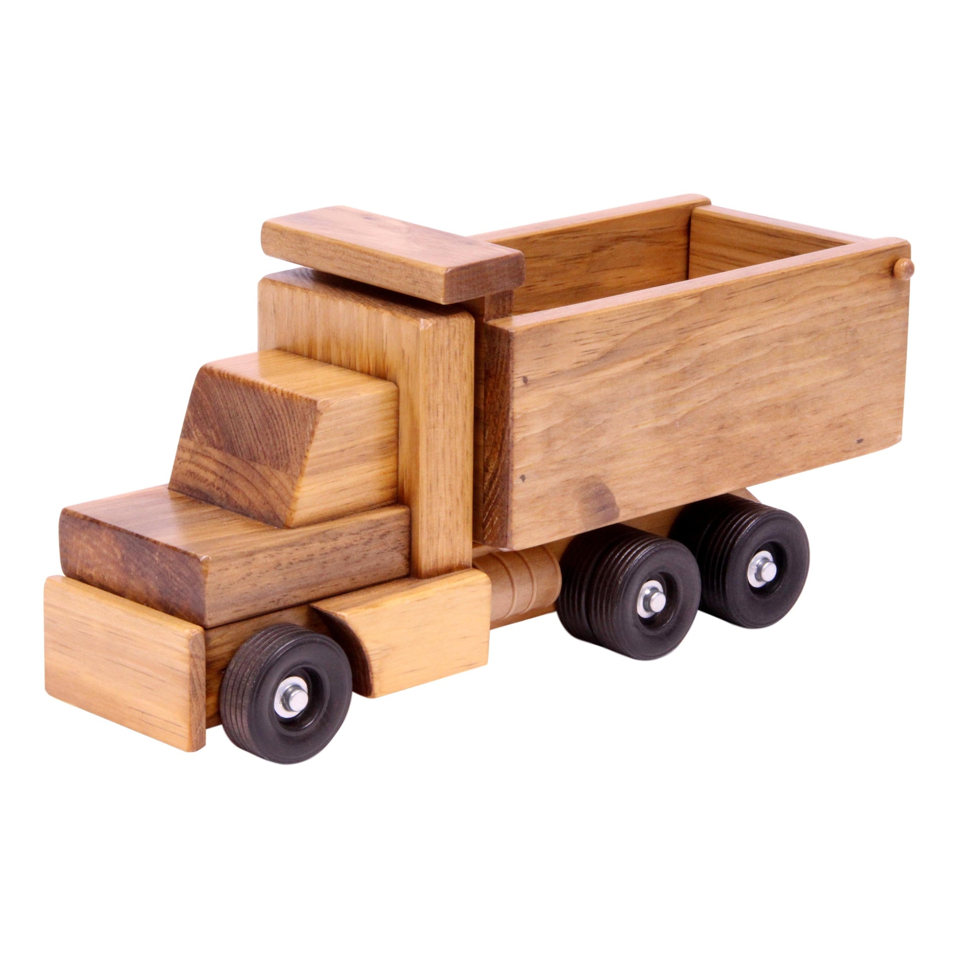 Amish-Made Wooden Dump Truck Toy-10