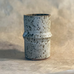 Saturn Ceramic Tumblers in Cornwall Stone | Handmade Stoneware Cups with Angled Design - Aware House