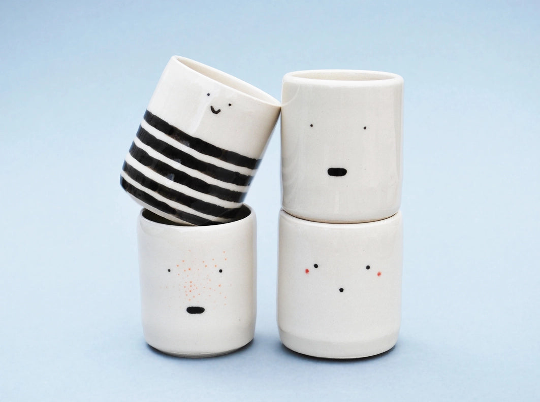 Mixed Characters Espresso Cups - Set of 4