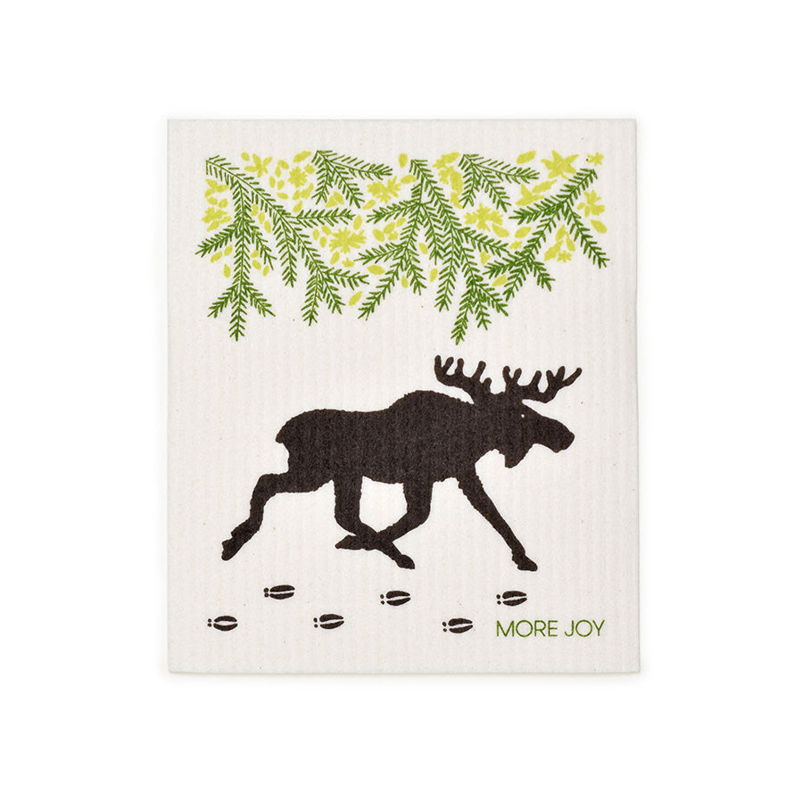 Moose Swedish Dishcloth |  Brown / Green