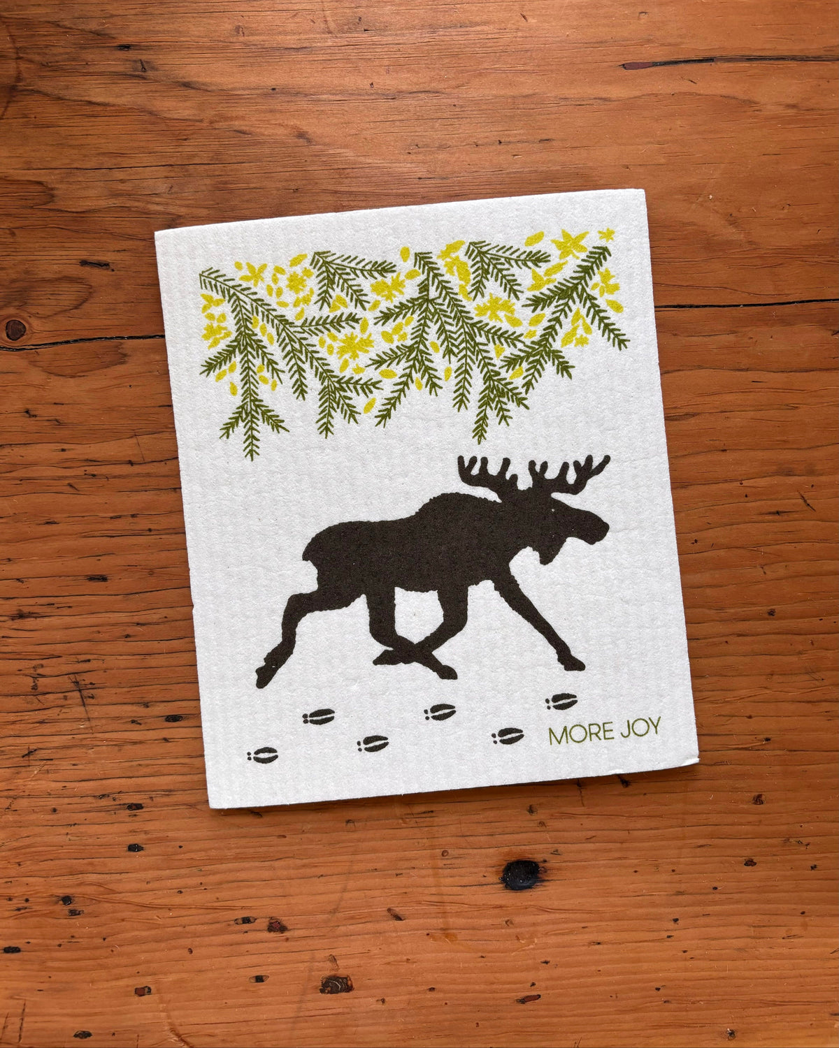 Moose Swedish Dishcloth |  Brown / Green-zoom-2