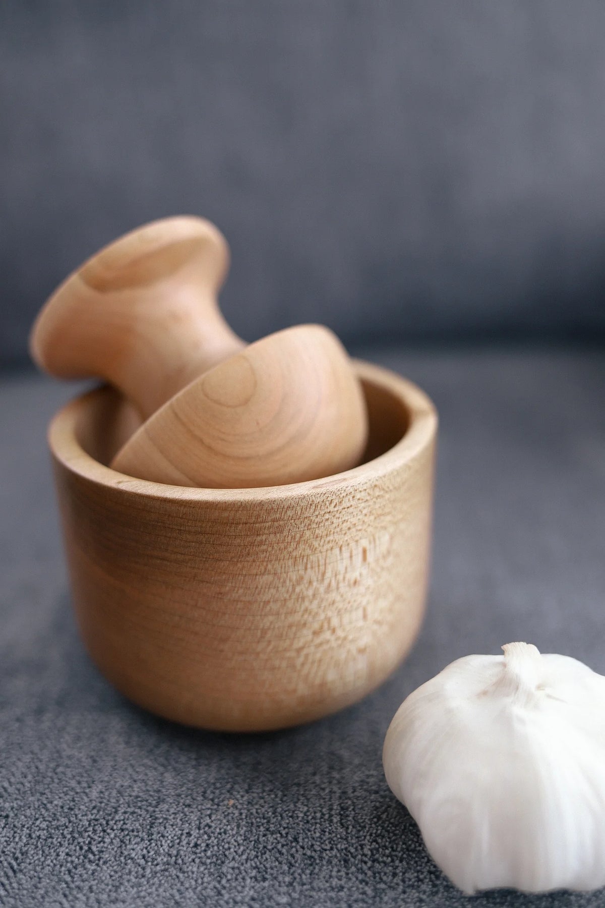 Mushroom Kitchen Mortar & Pestle Press-zoom-2