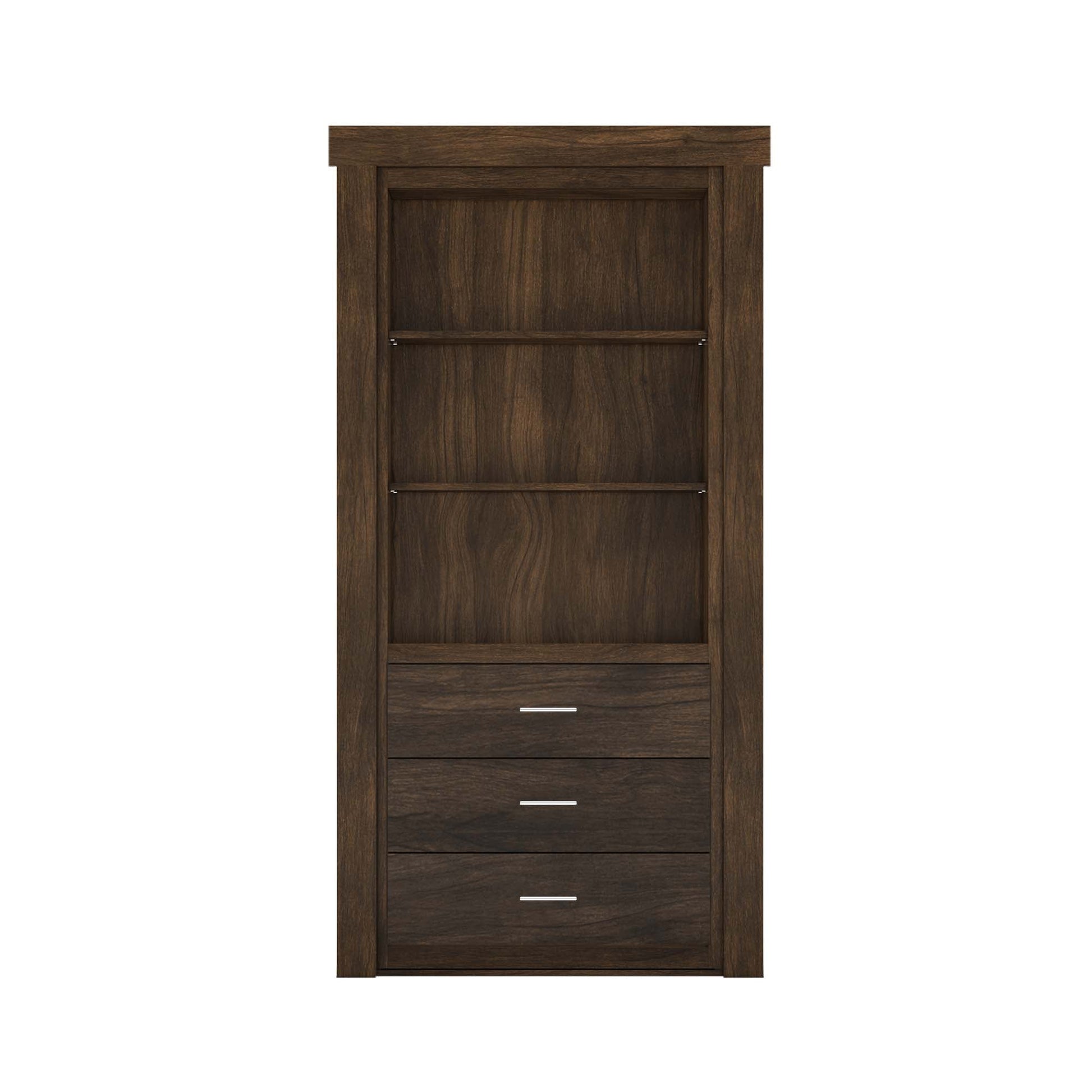 Hidden Flush Mount Walnut Dresser Door-3