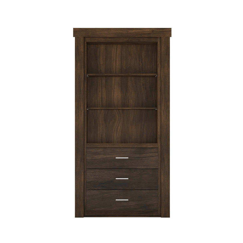 Hidden Flush Mount Walnut Dresser Door-zoom-