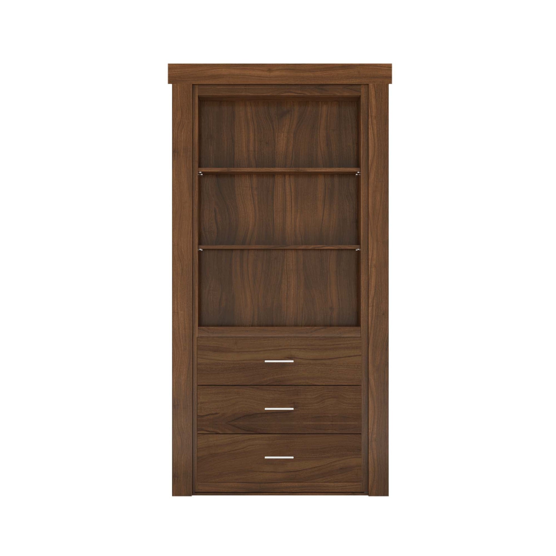 Hidden Flush Mount Walnut Dresser Door-5