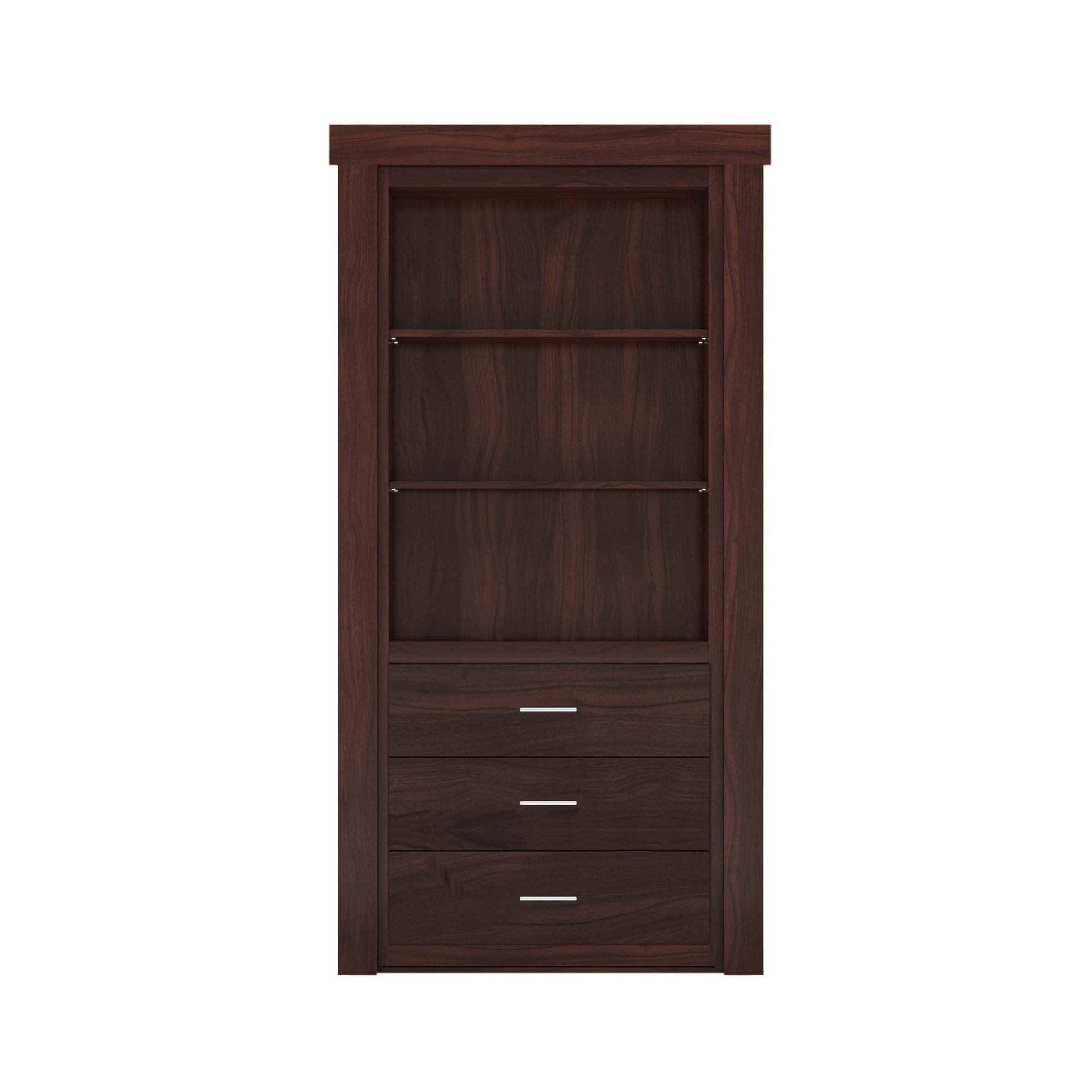 Hidden Flush Mount Walnut Dresser Door-6
