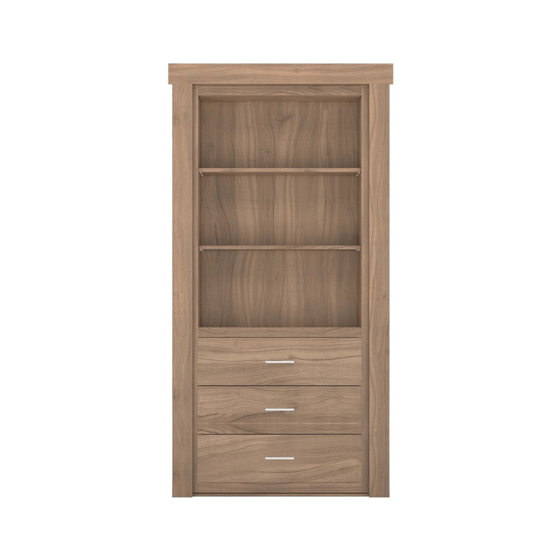 Hidden Flush Mount Walnut Dresser Door-2
