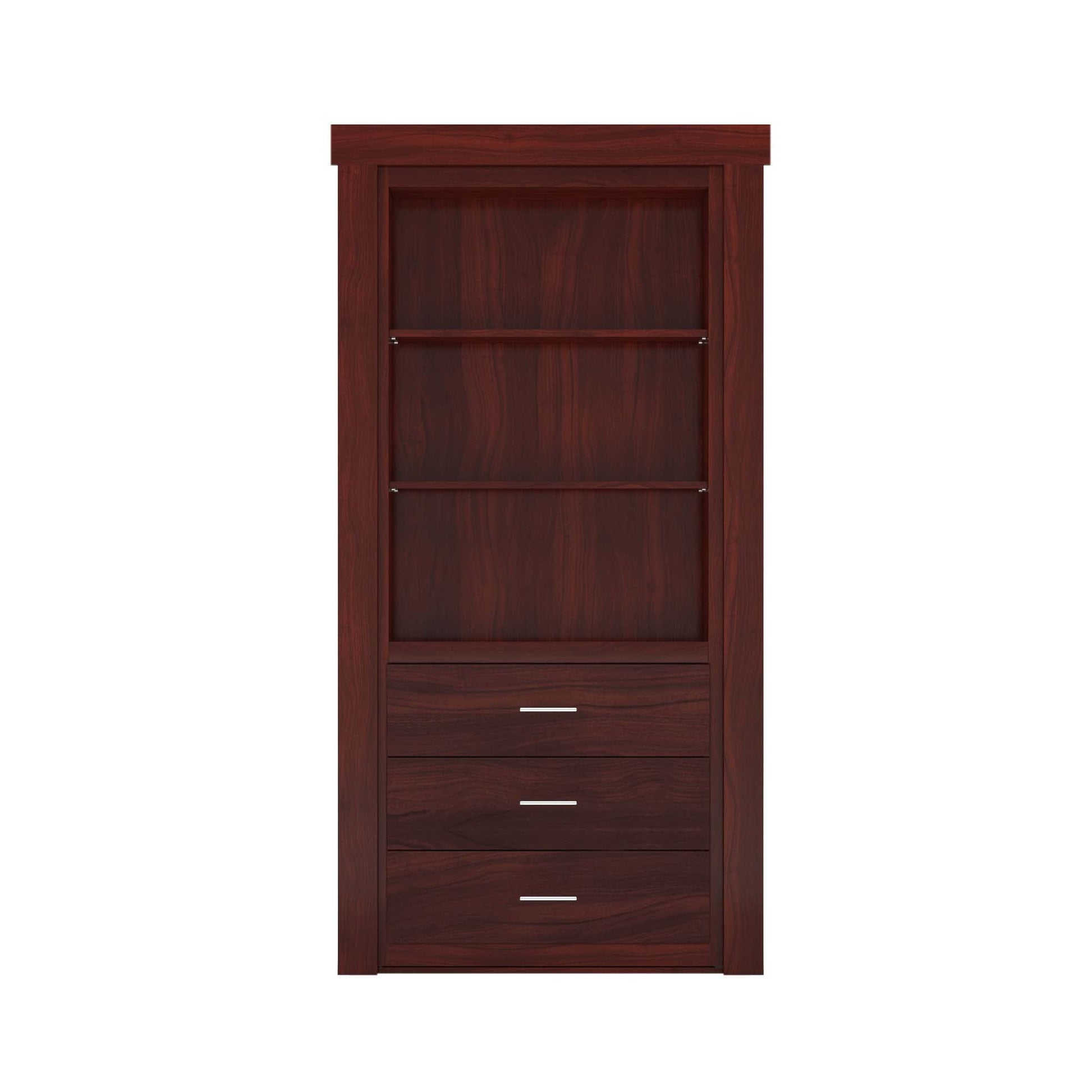 Hidden Flush Mount Walnut Dresser Door-4