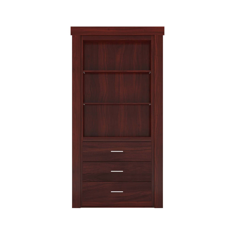Hidden Flush Mount Walnut Dresser Door-zoom-