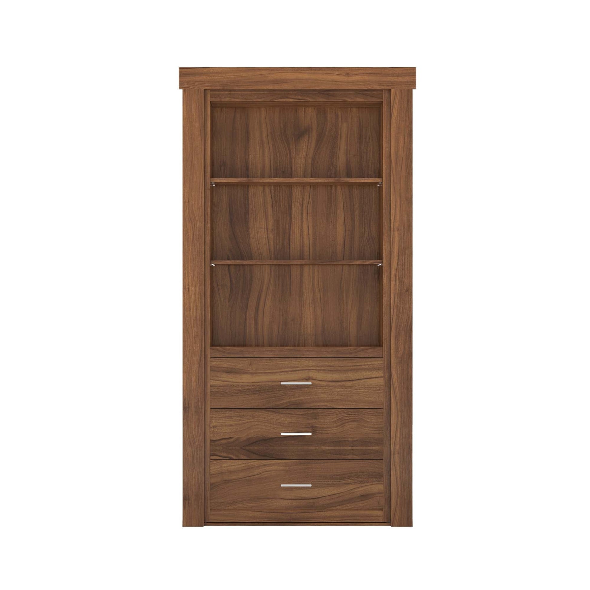 Hidden Flush Mount Walnut Dresser Door-7