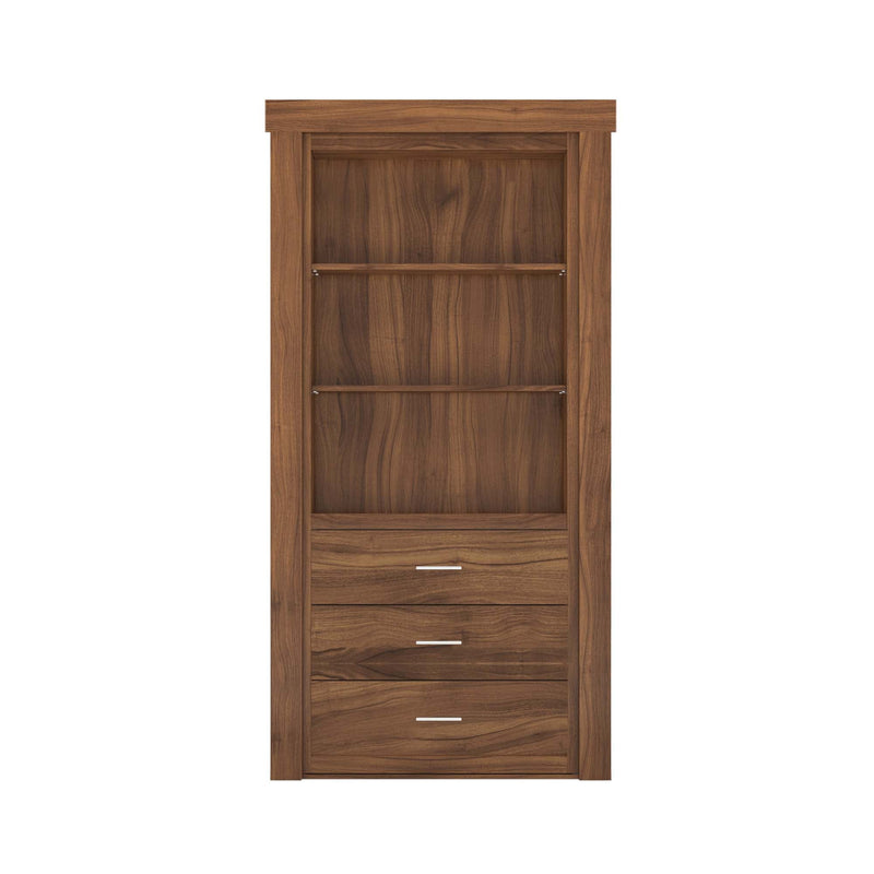 Hidden Flush Mount Walnut Dresser Door-zoom-