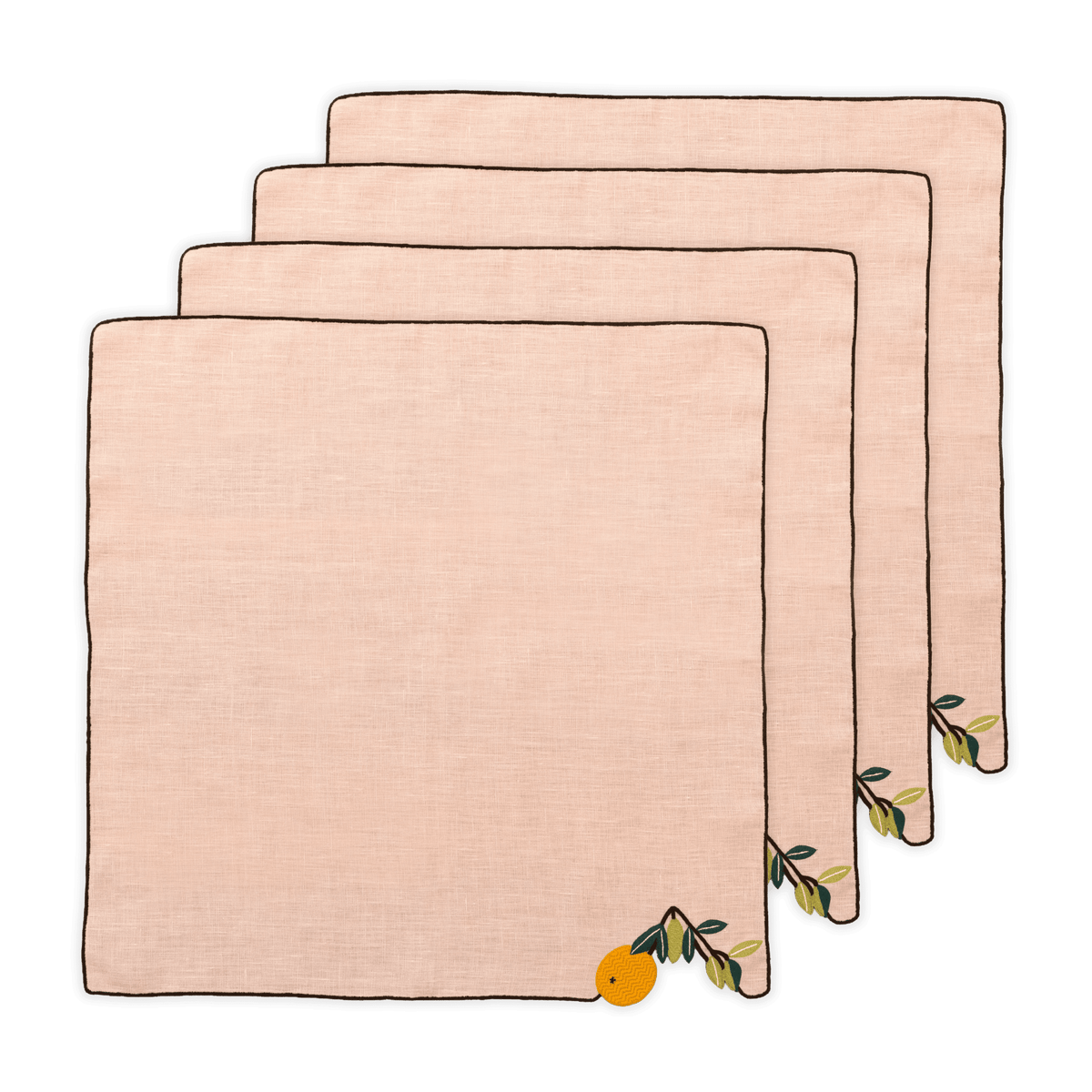 Hand Embroidered Farm To Table Napkins | Set of 4 - Aware House - Neem Crafts -